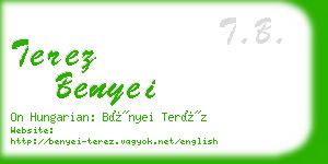 terez benyei business card